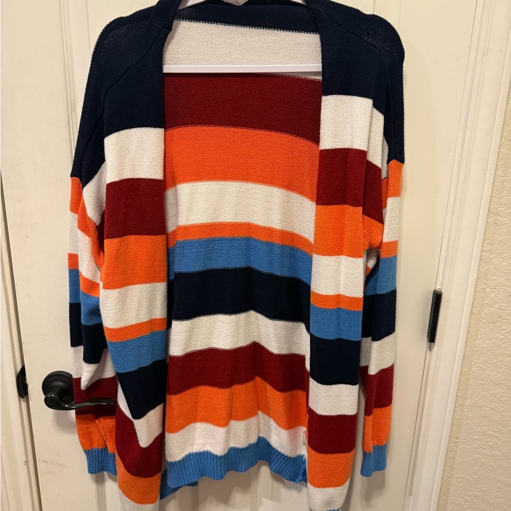 Colorful Striped Women's Cardigan